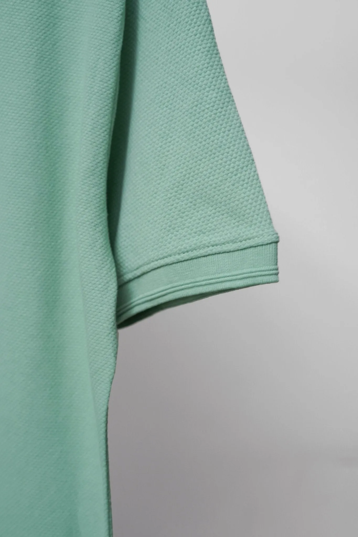 TEXTURED KINT GREEN POLO SHIRT