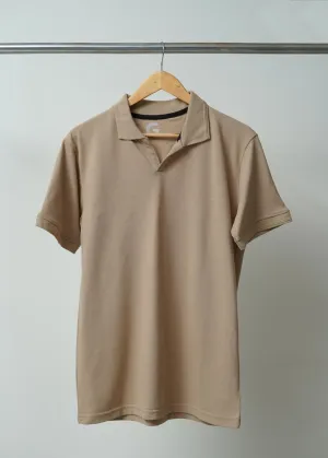 TEXTURED KINT SKIN POLO SHIRT