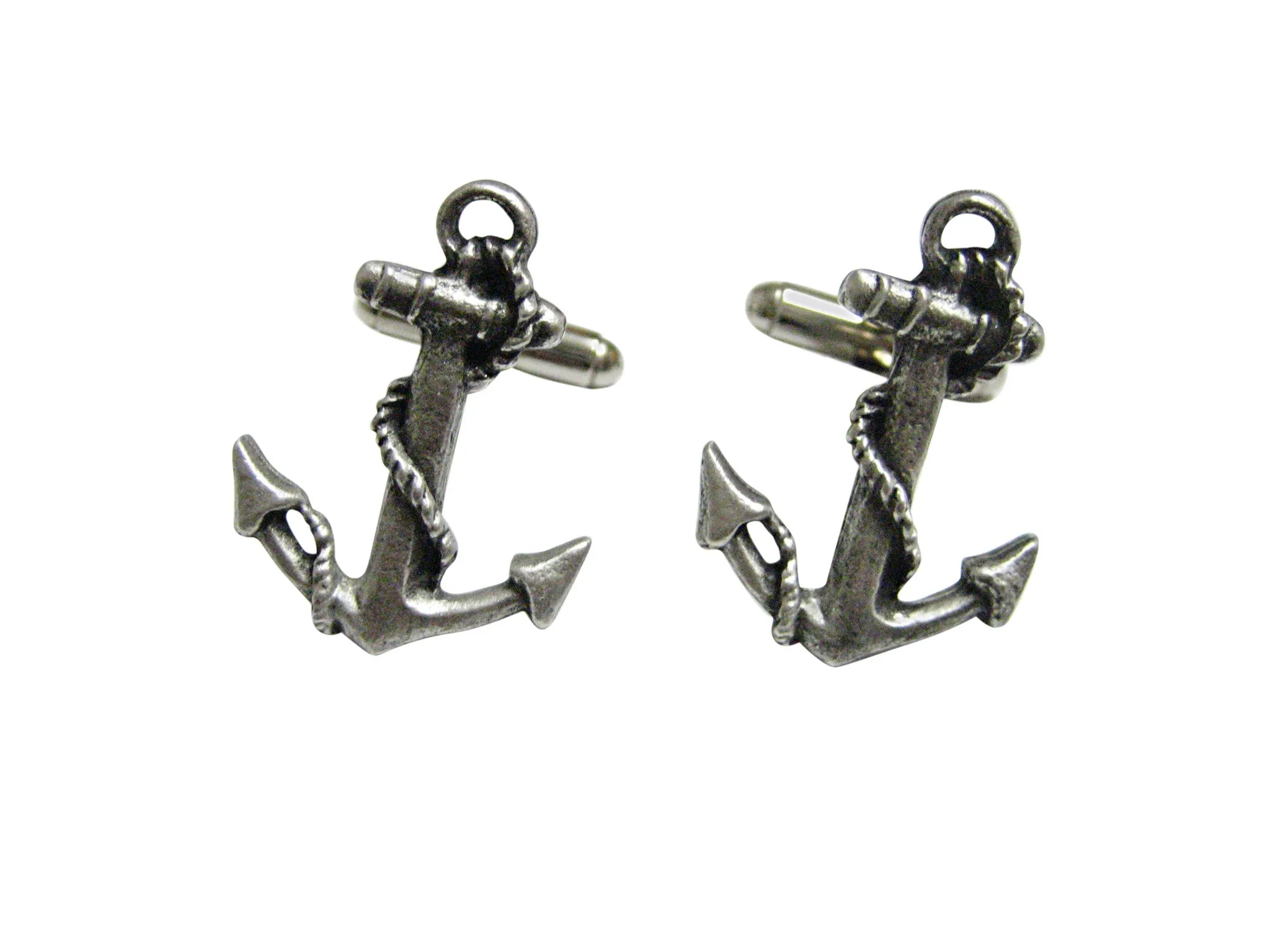 Textured Nautical Anchor Cufflinks