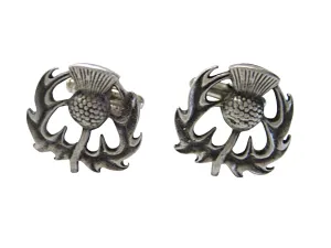 Textured Scottish Thistle Cufflinks