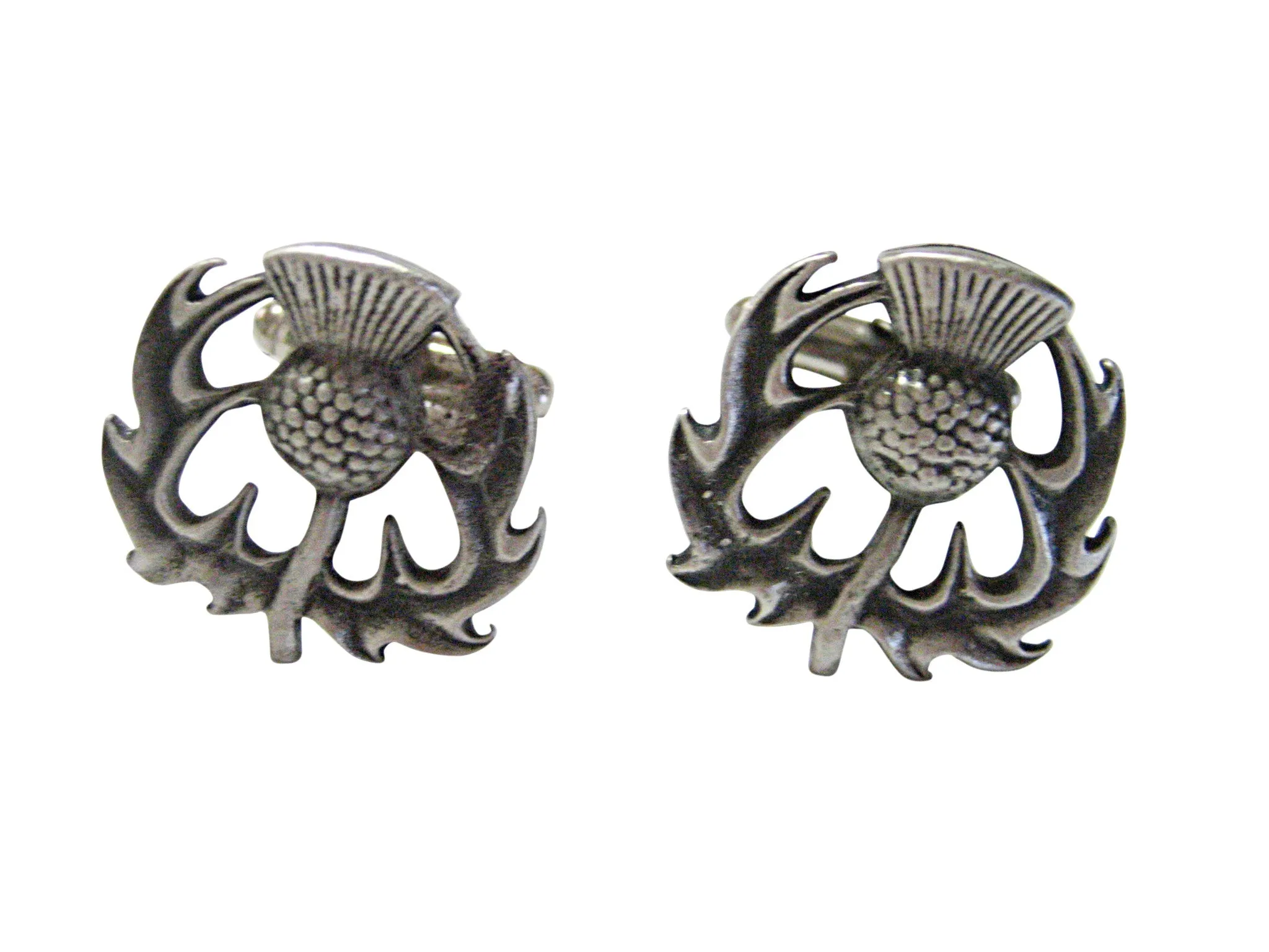 Textured Scottish Thistle Cufflinks
