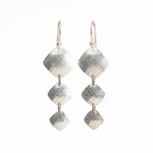 Textured Silver Earrings