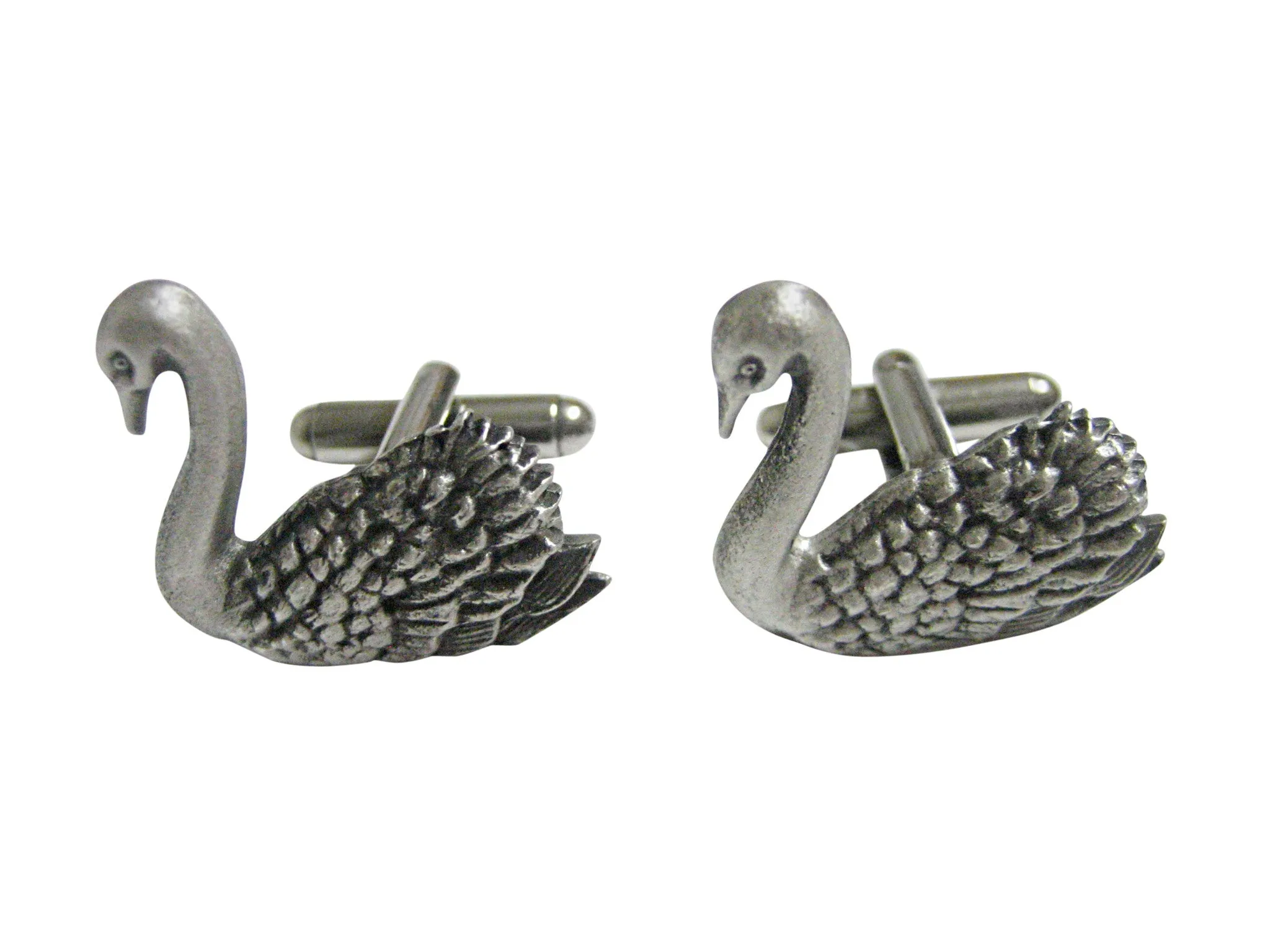 Textured Swan Bird Cufflinks