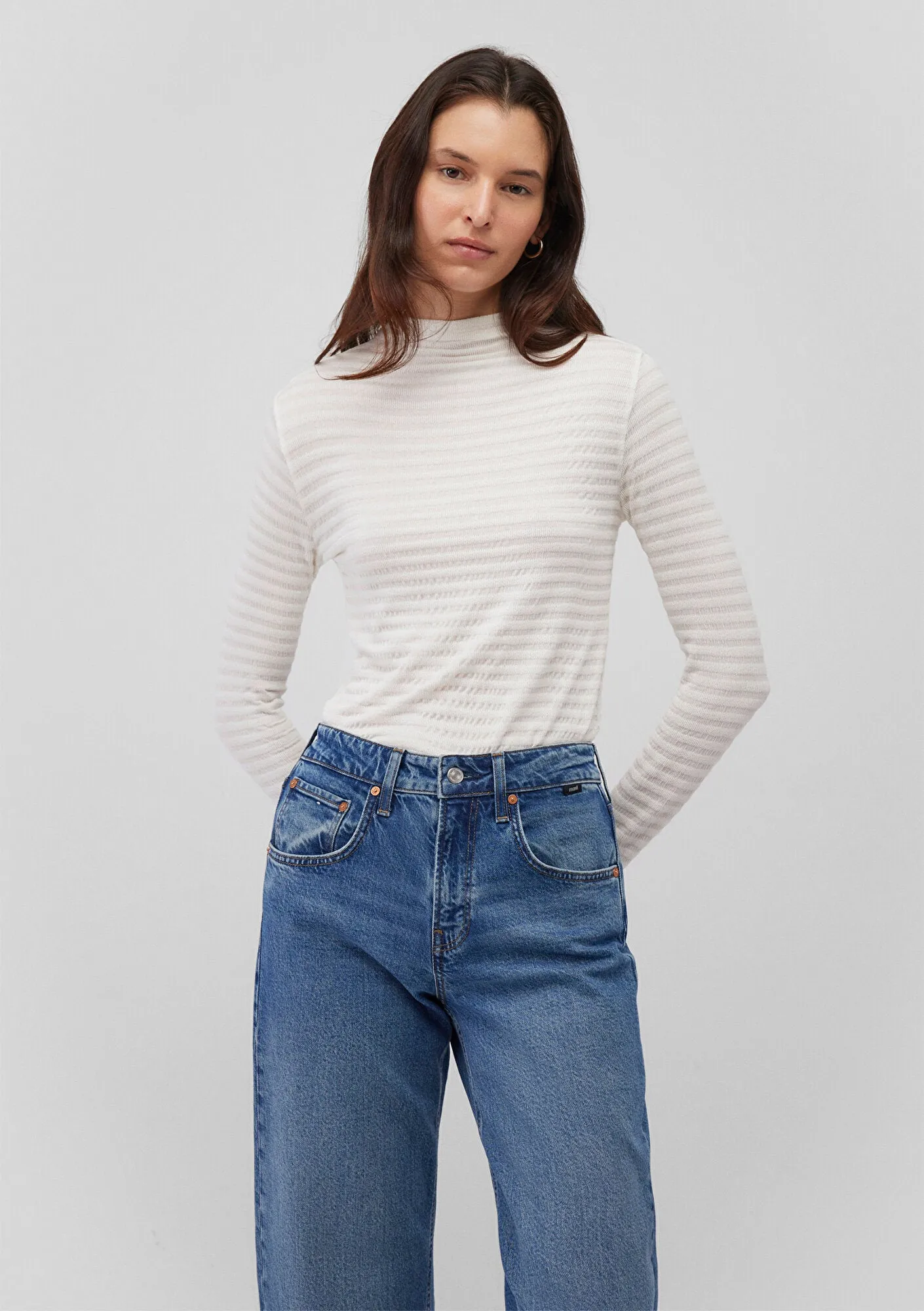 Textured White T-shirt