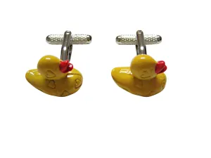 Textured Yellow Rubber Ducky Cufflinks