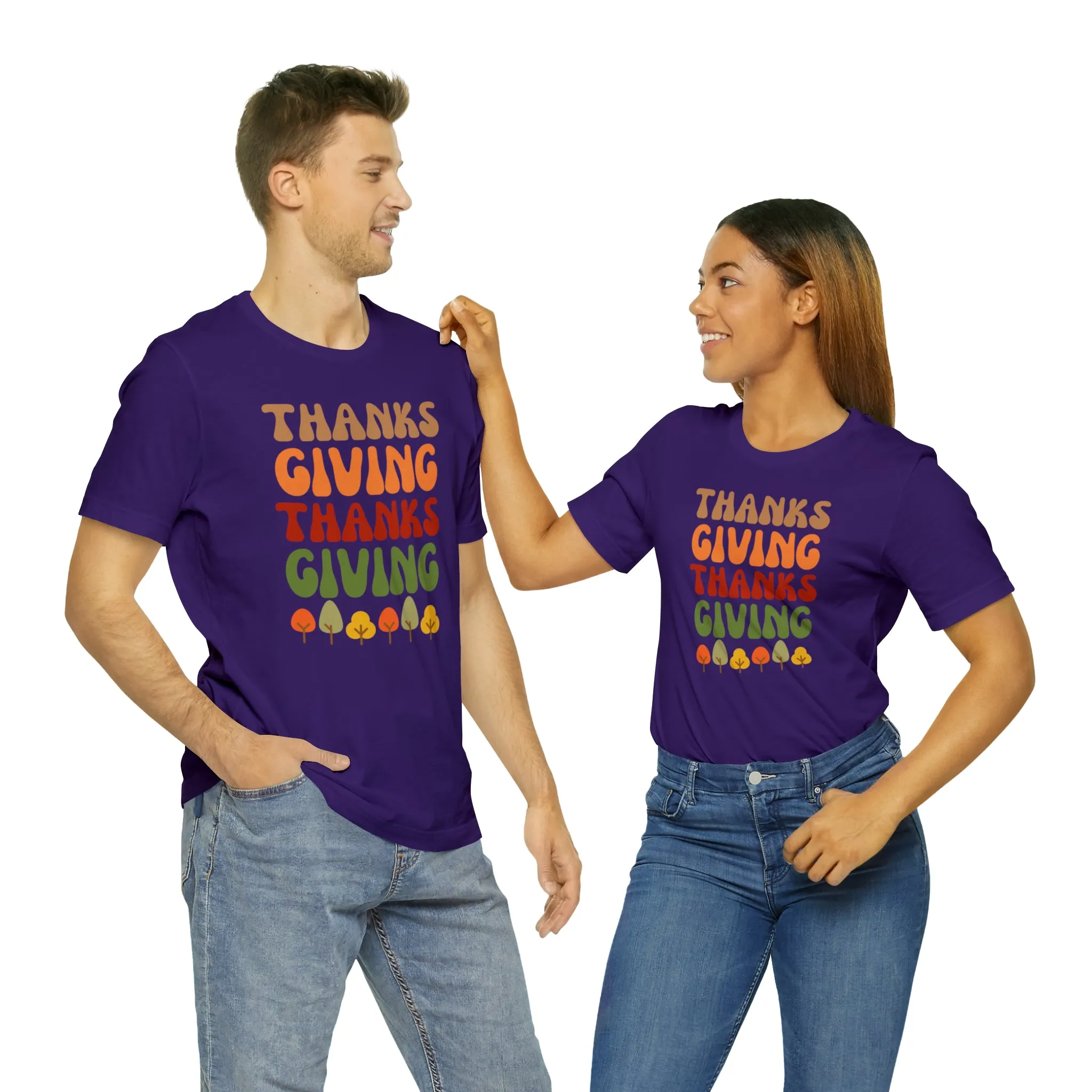 Thanks Giving Thanks Giving T-Shirt | Fall Thanksgiving Tee |  Bella Canvas 3001 Unisex |  Happy Thanksgiving Short Sleeve Tshirt