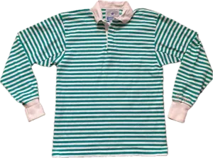 The Perfect Vintage Green Striped Rugby Shirt