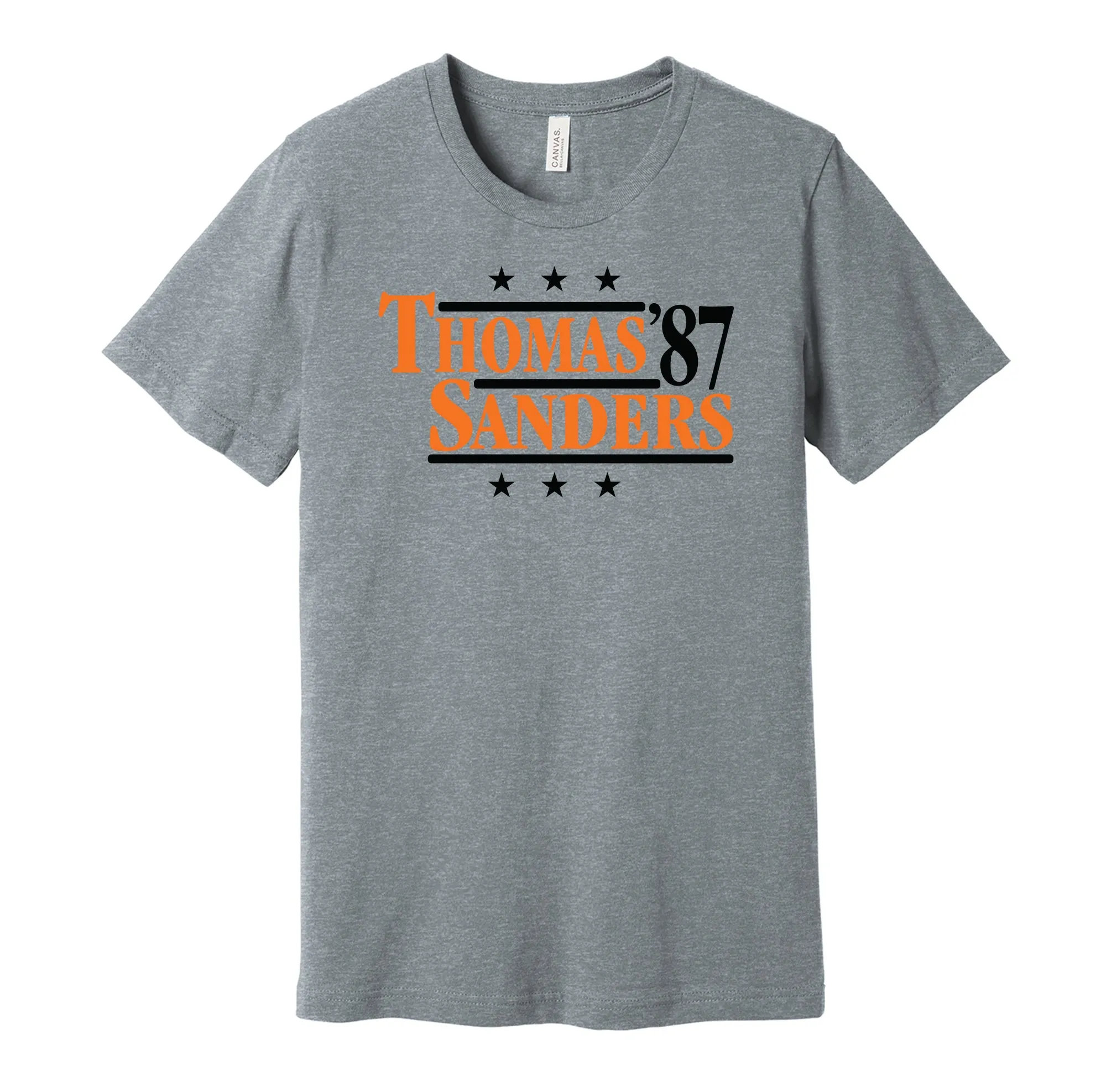 Thomas & Sanders '87 - Oklahoma Football Political Campaign Parody T-Shirt - Hyper Than Hype Shirts