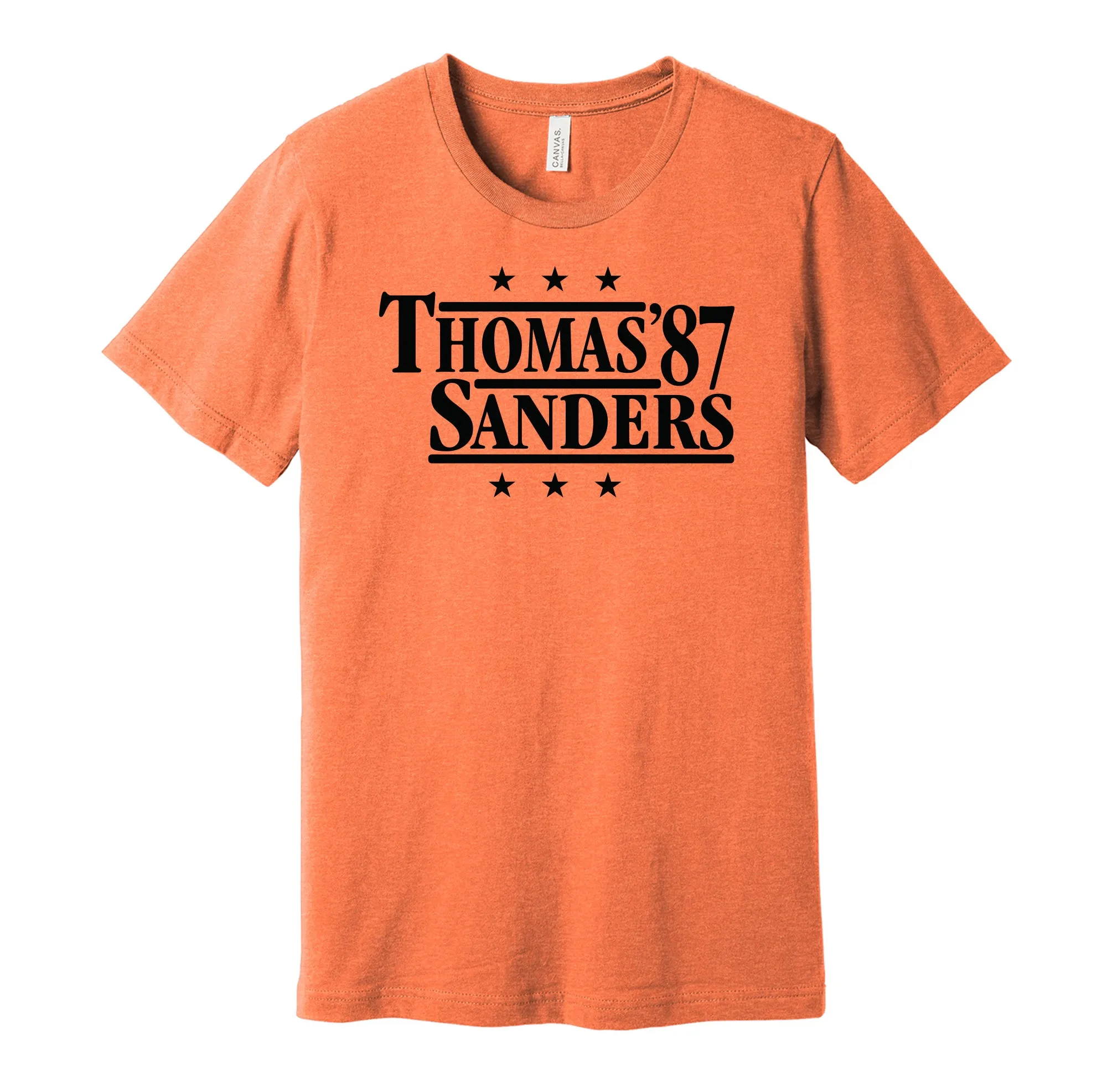 Thomas & Sanders '87 - Oklahoma Football Political Campaign Parody T-Shirt - Hyper Than Hype Shirts