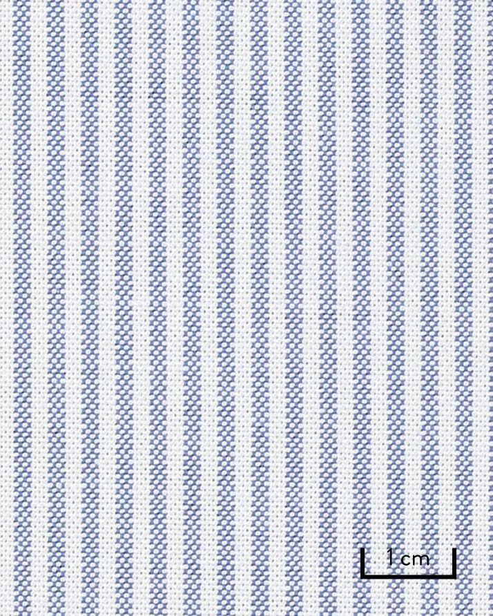 Thomas Mason Navy University Stripe American Oxford Cloth