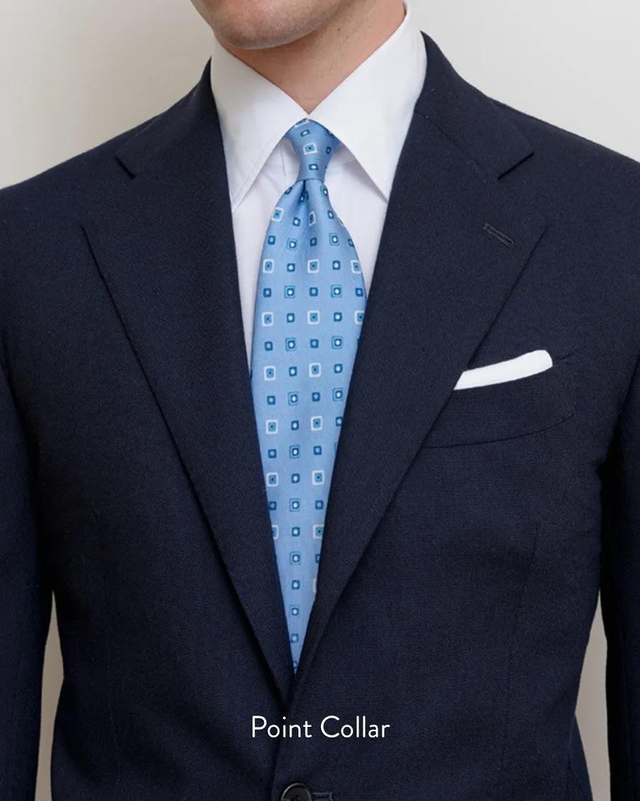 Thomas Mason Navy University Stripe American Oxford Cloth