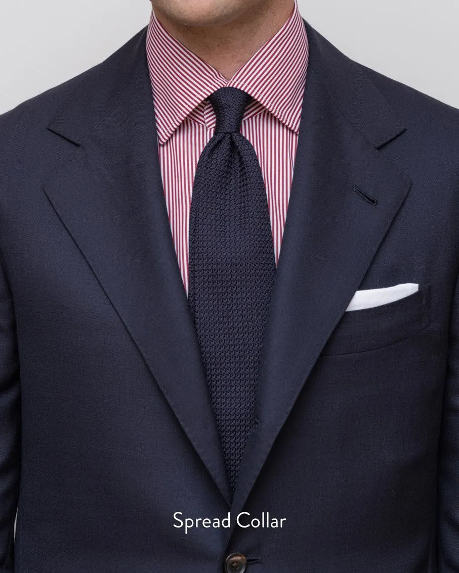 Thomas Mason Navy University Stripe American Oxford Cloth