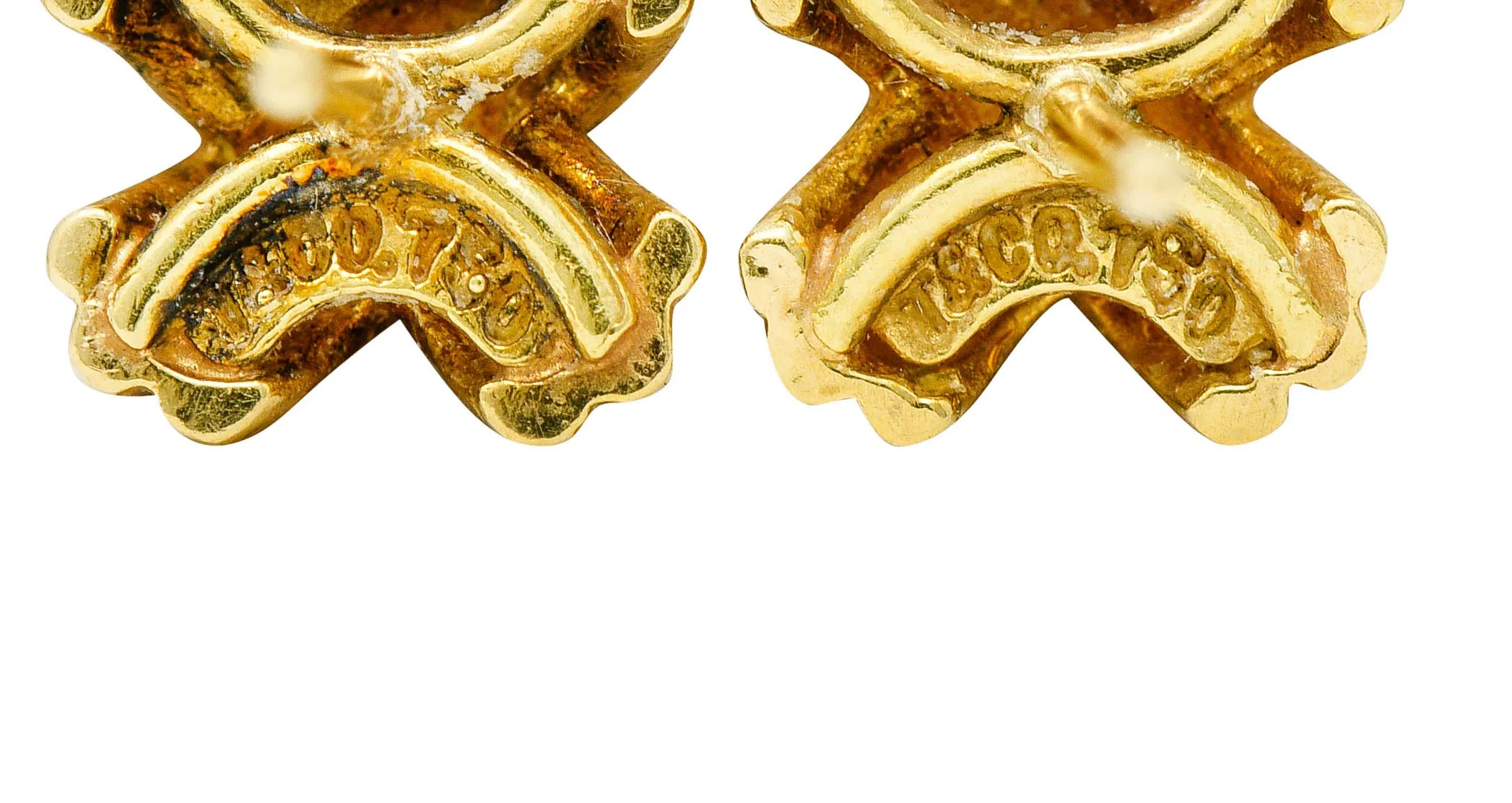 Tiffany & Co. 18 Karat Gold Signature X Stud Earrings