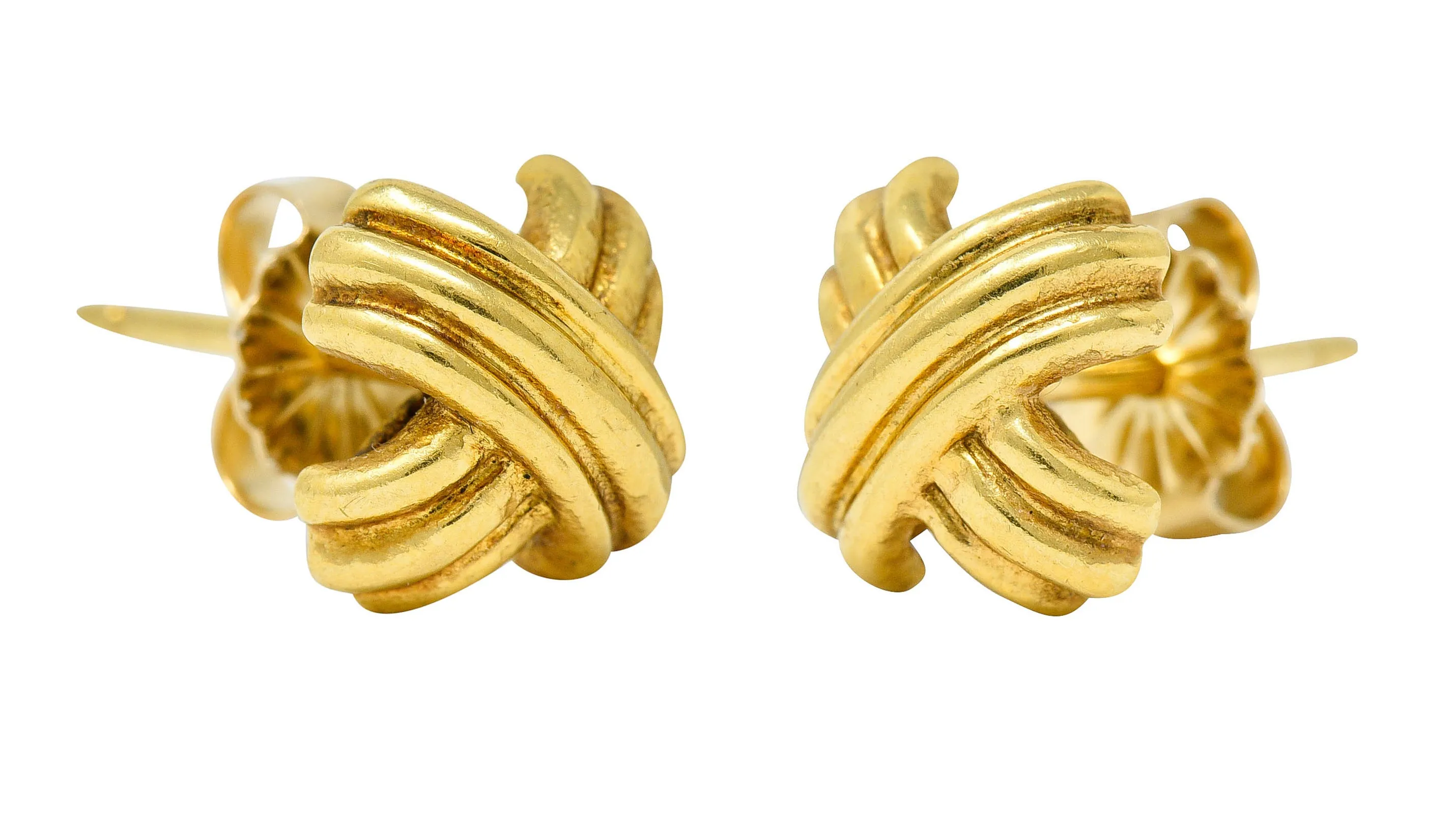 Tiffany & Co. 18 Karat Gold Signature X Stud Earrings