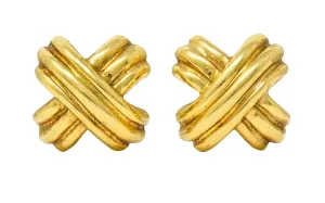 Tiffany & Co. 18 Karat Gold Signature X Stud Earrings