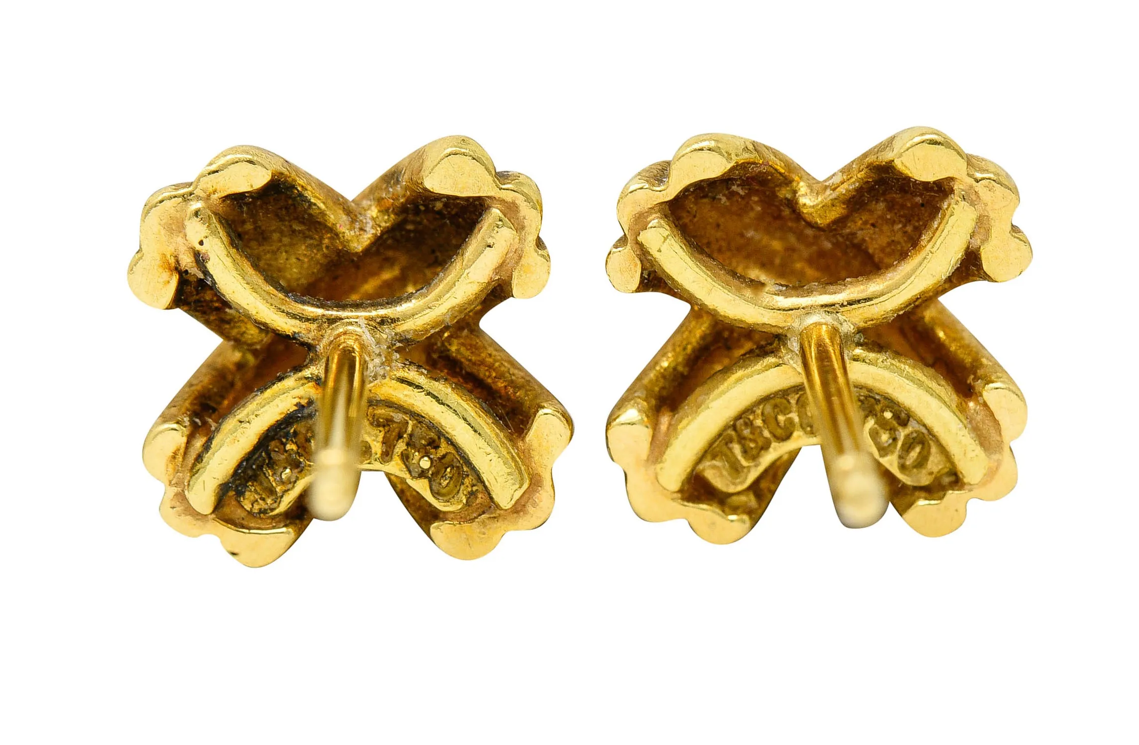 Tiffany & Co. 18 Karat Gold Signature X Stud Earrings