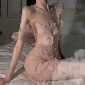 Tulle lace nightdress KF82249