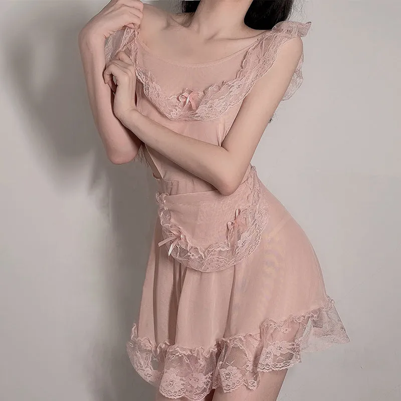Tulle lace nightdress KF82249