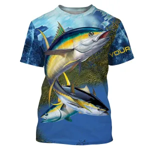 Tuna fishing blue deep sea fishing Custom Name Fishing shirts | Tshirt - NPQ663