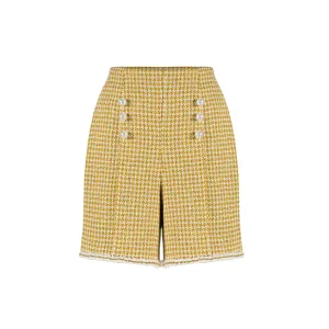 Tweed Short With Pearl Buttons