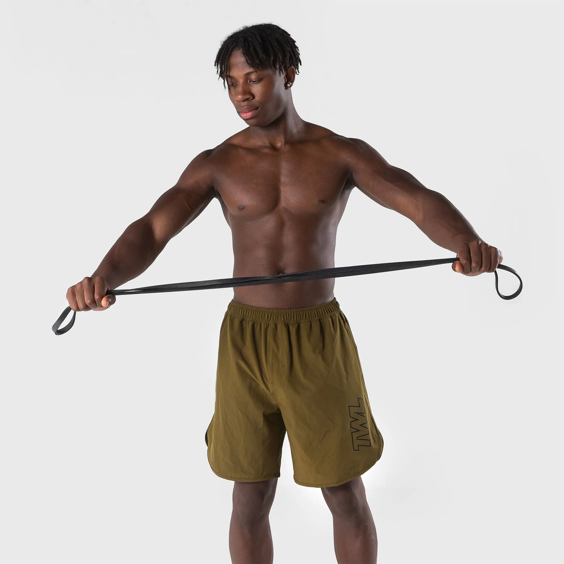TWL - MEN'S FLEX SHORTS - ATHLETE - UNIFORM GREEN/BLACK