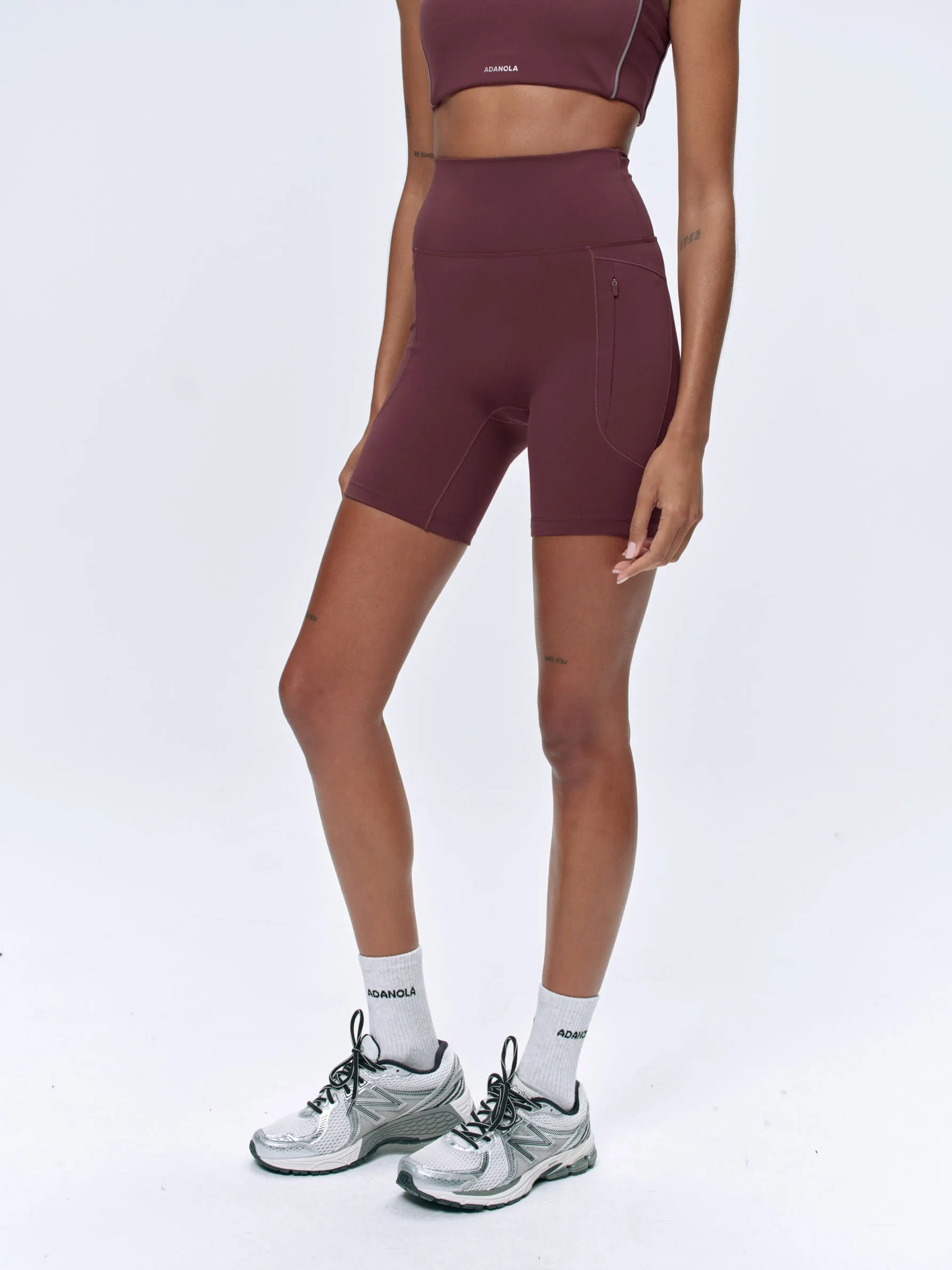 Ultimate Ultra Crop Pocket Shorts - Burgundy