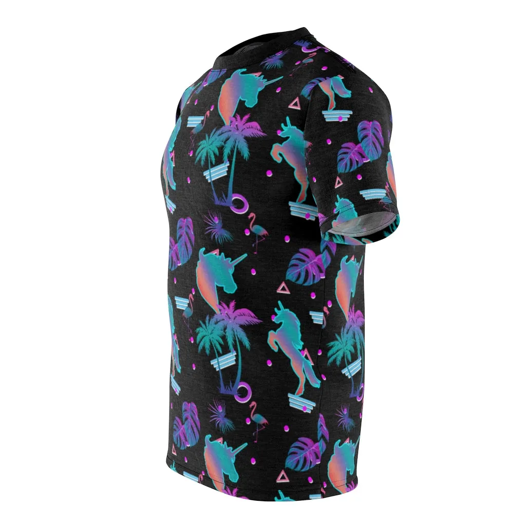 Unicorn Hawaiian 90s Print Unisex AOP Cut & Sew Tee