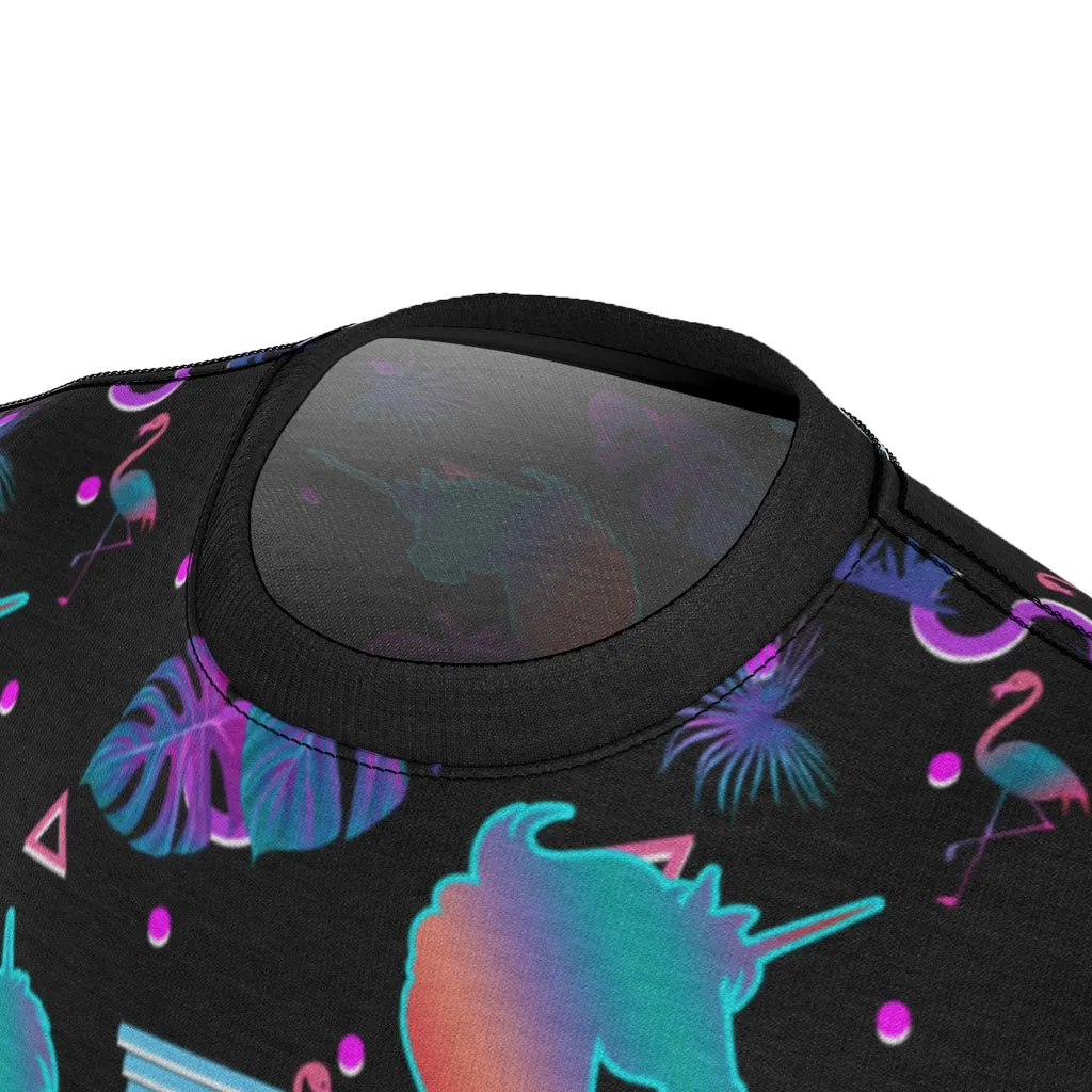 Unicorn Hawaiian 90s Print Unisex AOP Cut & Sew Tee