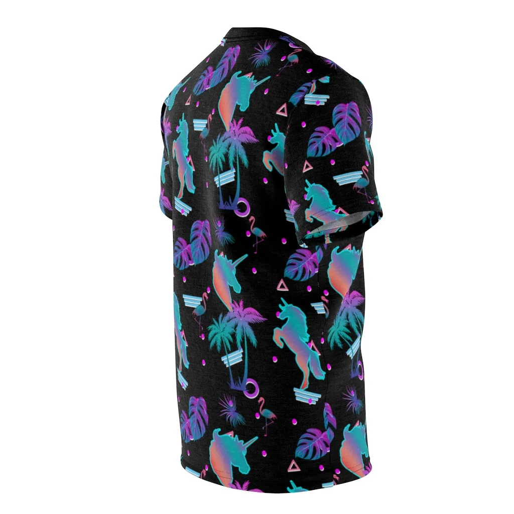 Unicorn Hawaiian 90s Print Unisex AOP Cut & Sew Tee