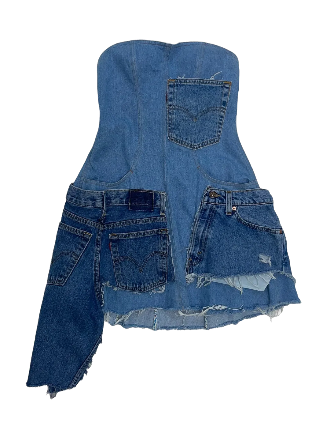 Upcycled Denim Dress