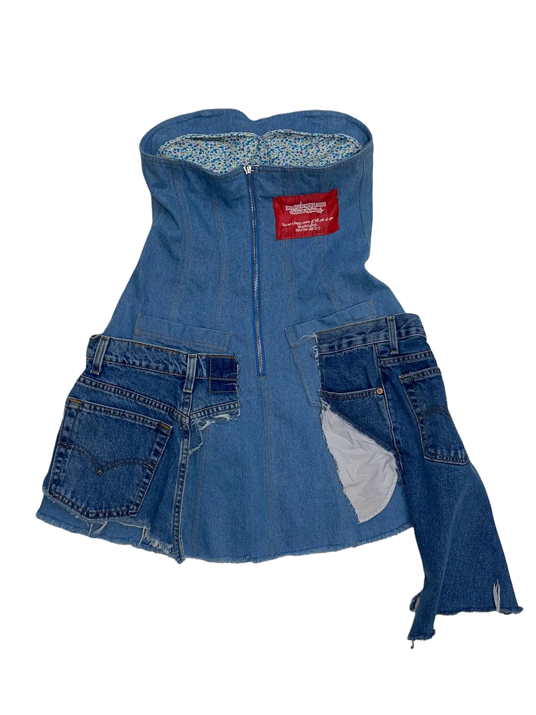 Upcycled Denim Dress