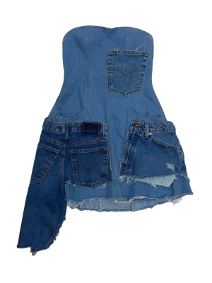 Upcycled Denim Dress