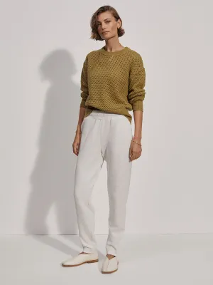Varley Slim Zip Hem Pant Ivory Marl