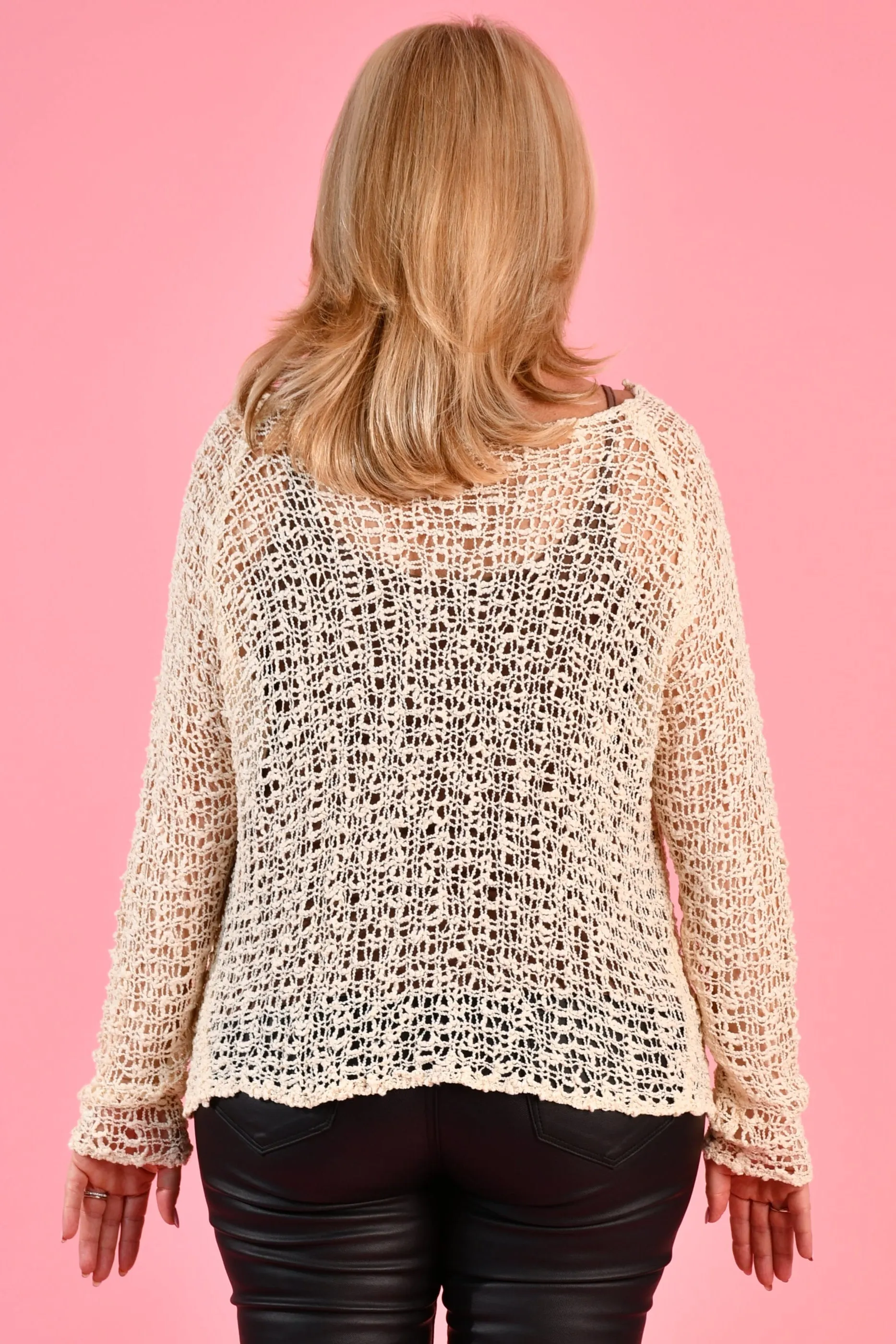 VBLJ060 - CHANELL KNITTED TOP - CREAM