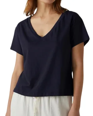 Venice V-Neck Tee (Navy)