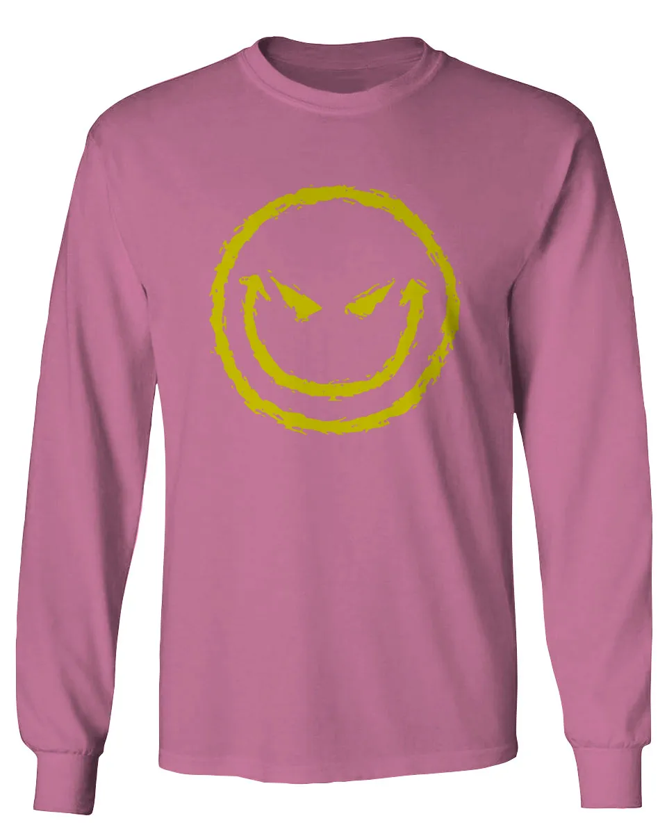 VICES AND VIRTUESS Funny Cool Graphic Evil Smile Workout trainig Gym Fitness mens Long sleeve t shirt