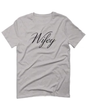 VICES AND VIRTUESS Letter Printed Wifey Couple Wedding Hubby Matching Bride For men T Shirt