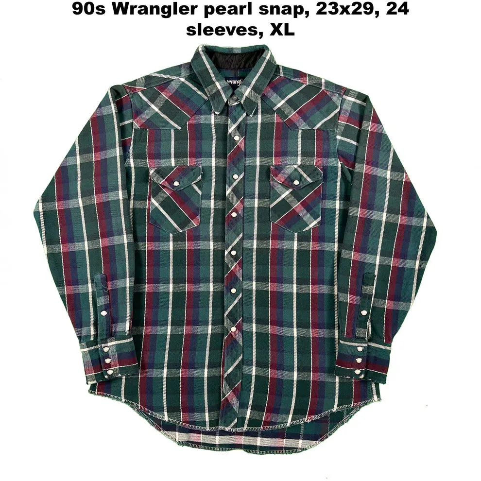 Vintage 100% Cotton Wrangler Flannels- SELECT SHIRT
