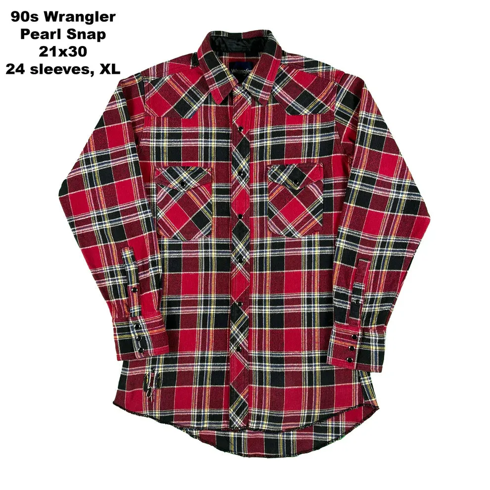 Vintage 100% Cotton Wrangler Flannels- SELECT SHIRT