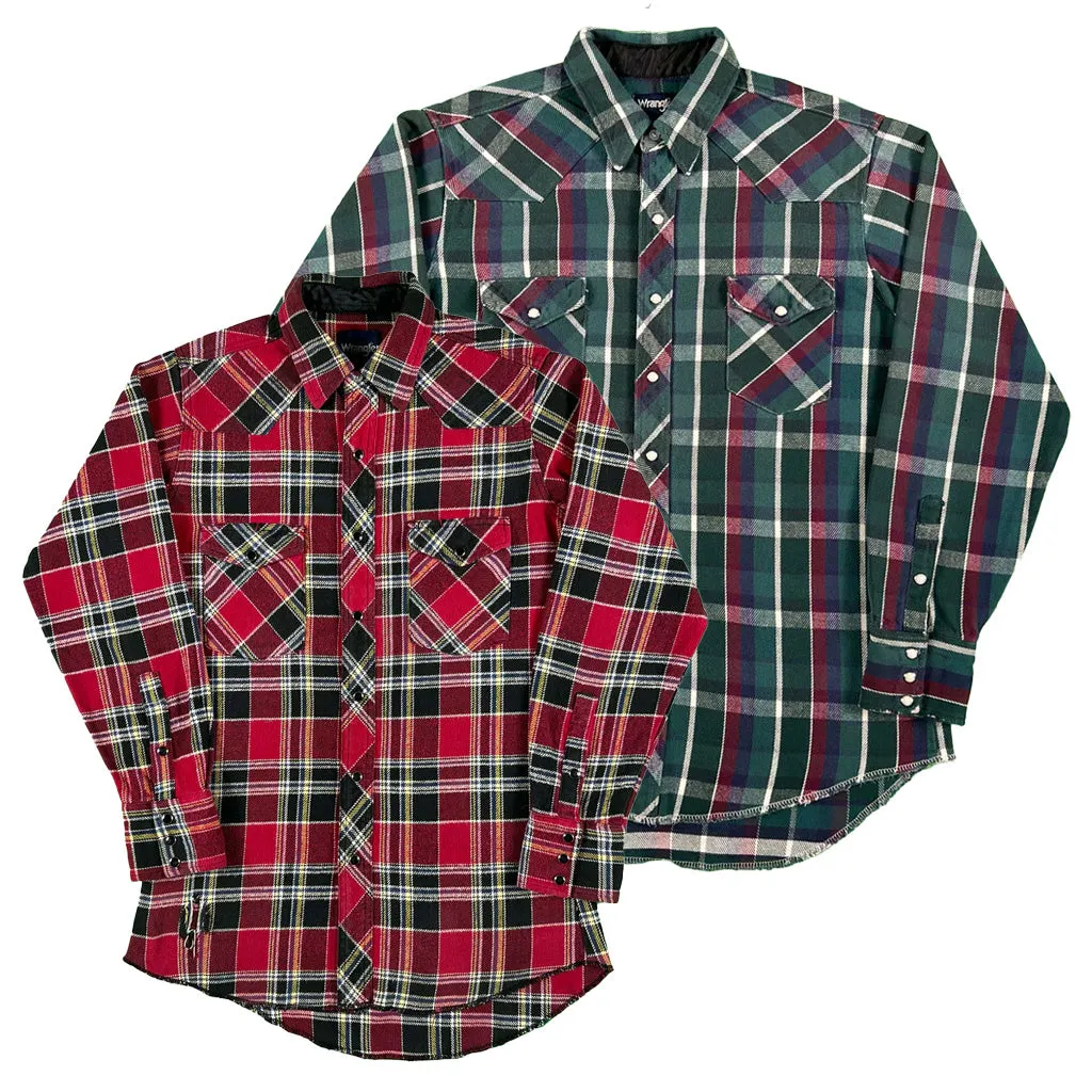 Vintage 100% Cotton Wrangler Flannels- SELECT SHIRT