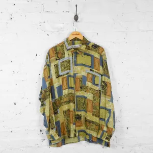 Vintage Abstract Party Shirt - Brown - XL