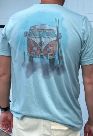Vintage Beach Van T-Shirt - Cotton Blend