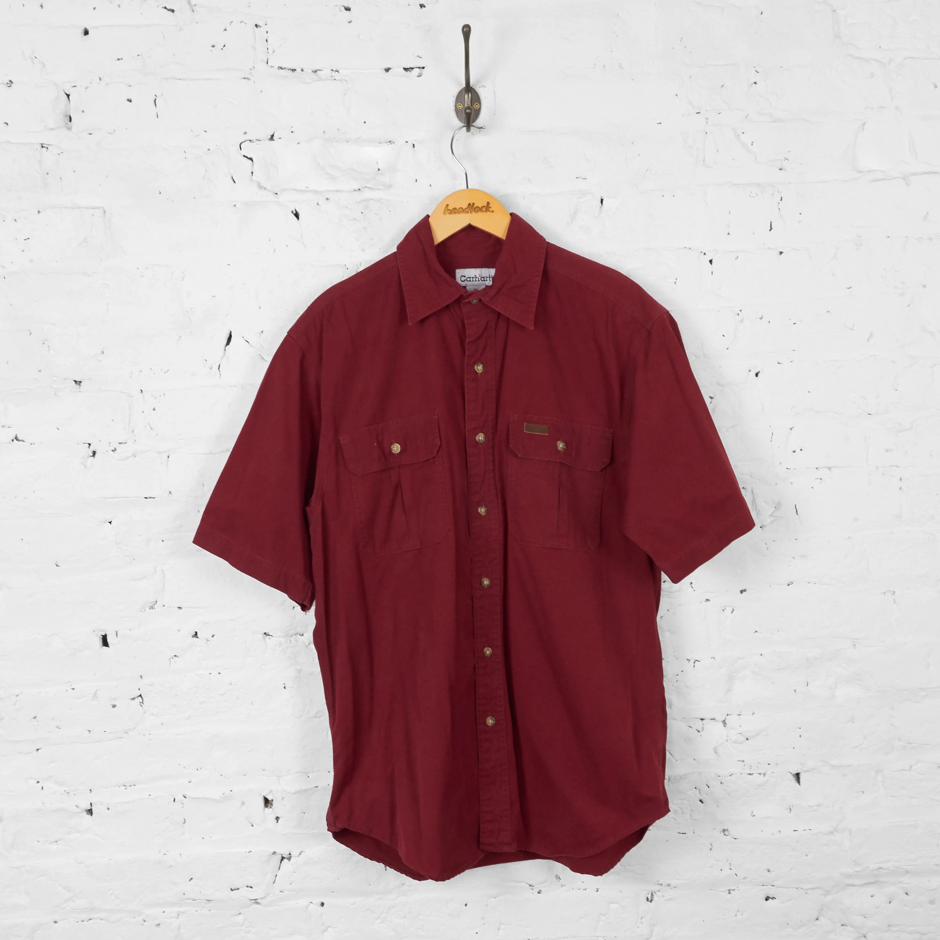 Vintage Carhartt Short Sleeve Shirt - Red - M