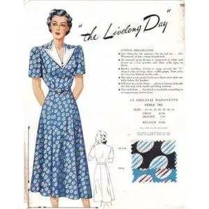 Vintage Maisonette Fabric Swatch 1940s 8x11 795