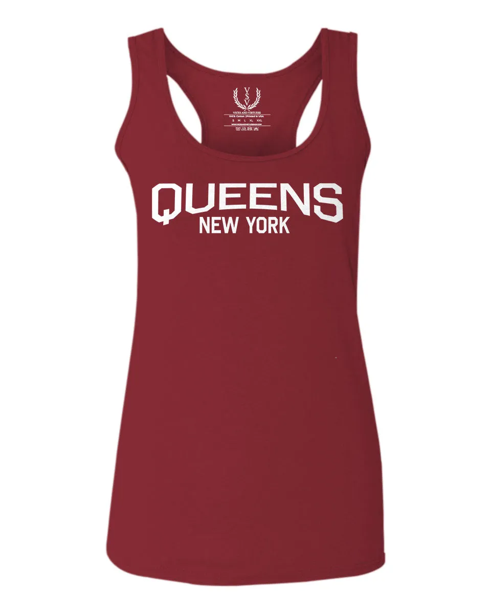 Vintage New York Queens NYC Cool Hipster Street wear  women's Tank Top sleeveless Racerback