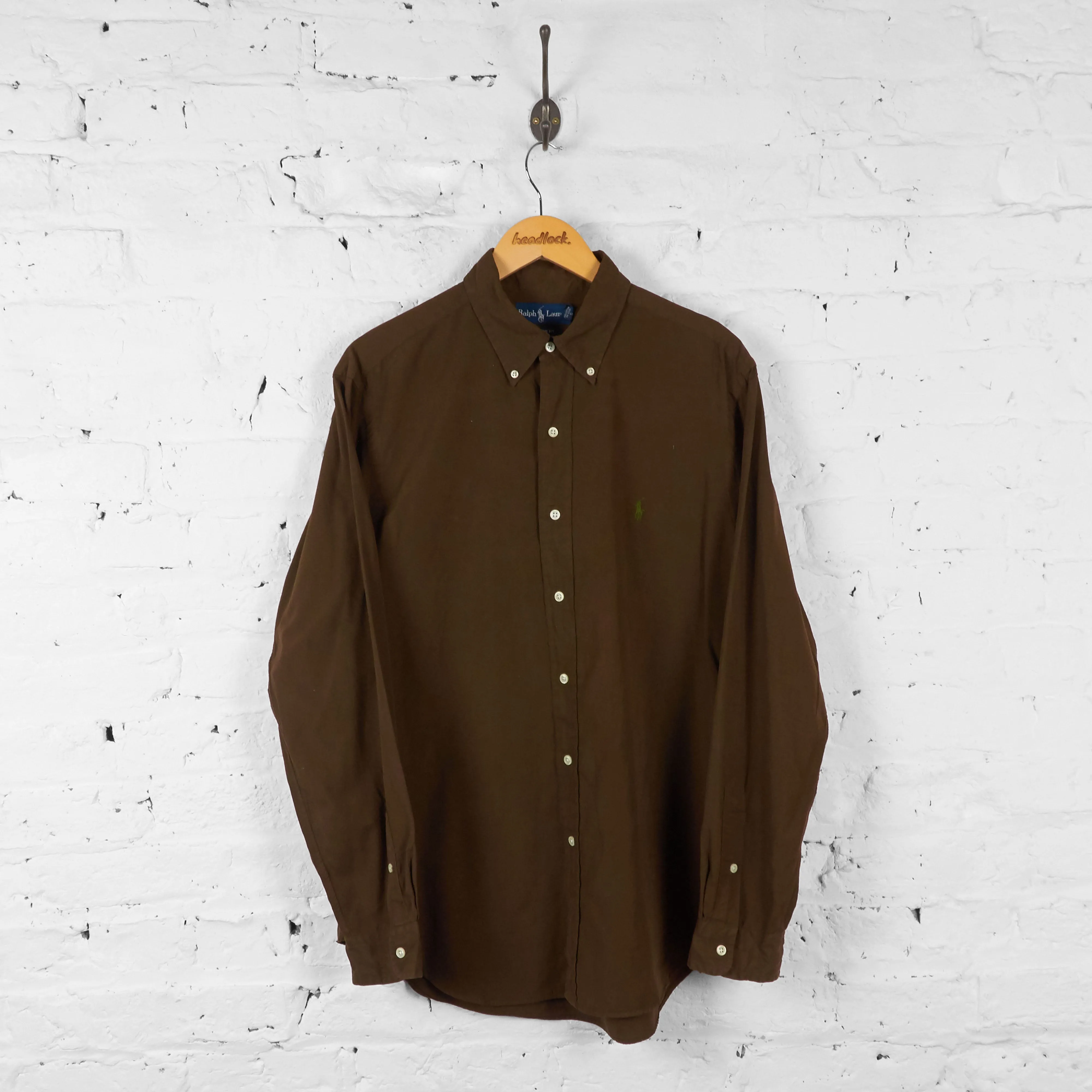 Vintage Ralph Lauren Classic Fit Shirt - Brown - L