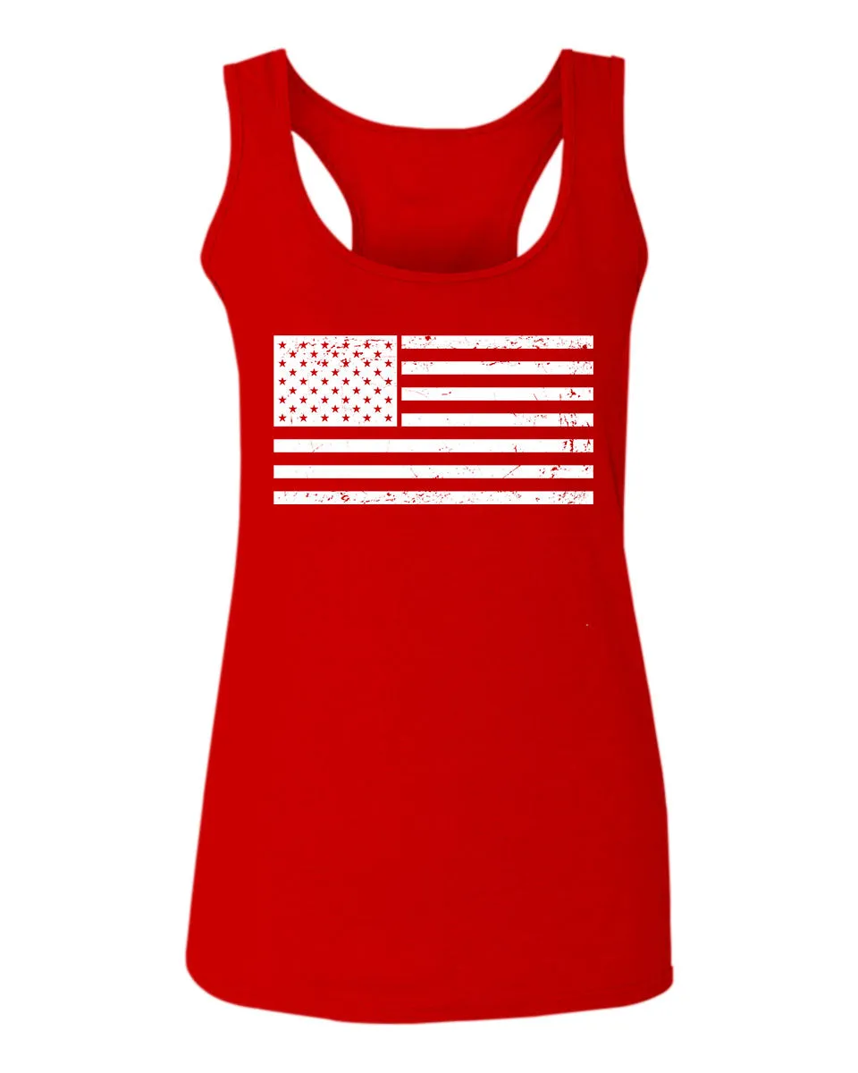 Vintage USA United States of America American Proud Flag  women's Tank Top sleeveless Racerback