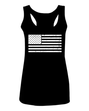 Vintage USA United States of America American Proud Flag  women's Tank Top sleeveless Racerback