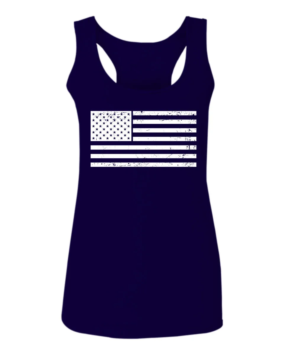 Vintage USA United States of America American Proud Flag  women's Tank Top sleeveless Racerback