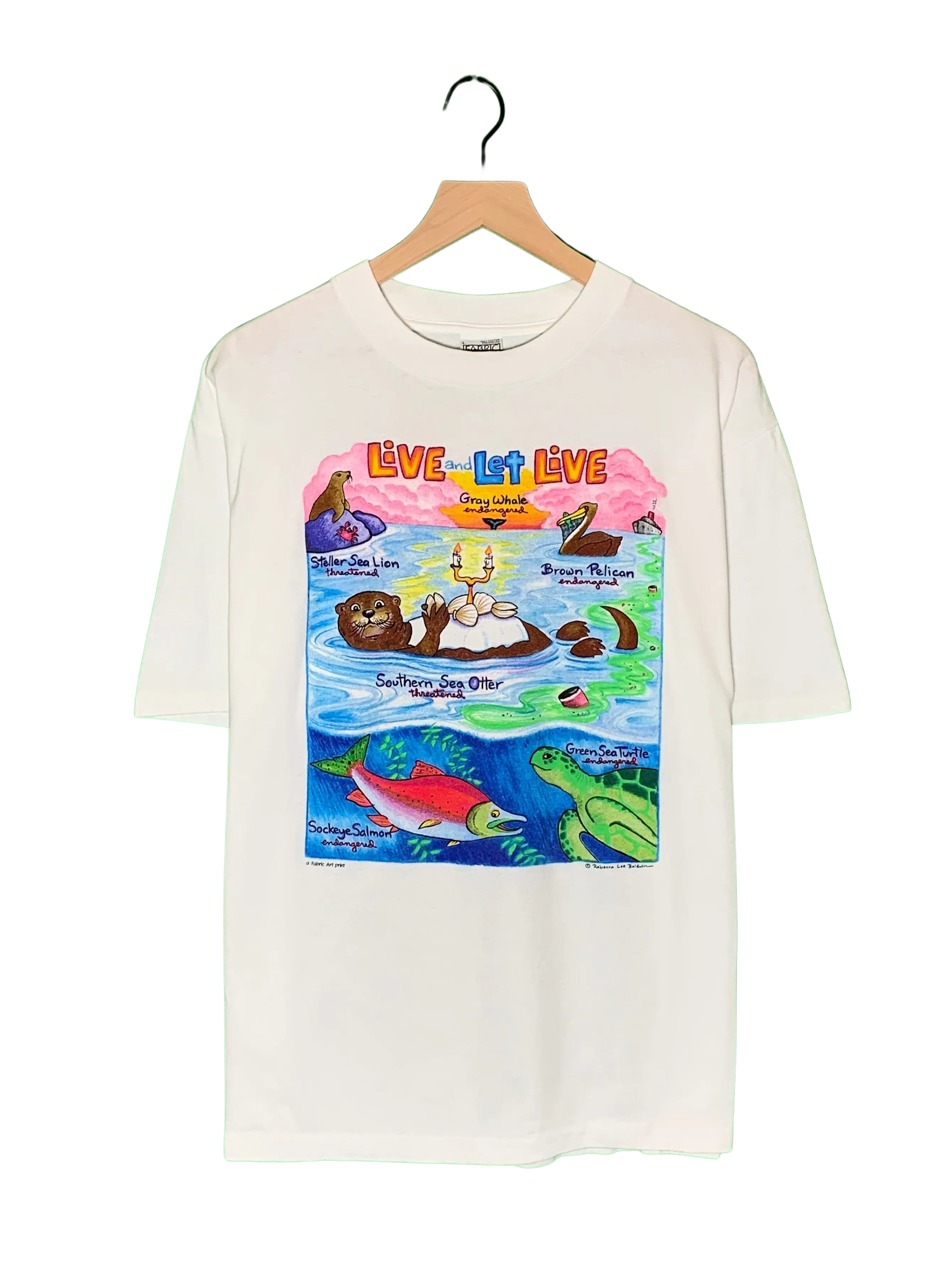VTG Ocean Live & Let Live Art Tee (L)